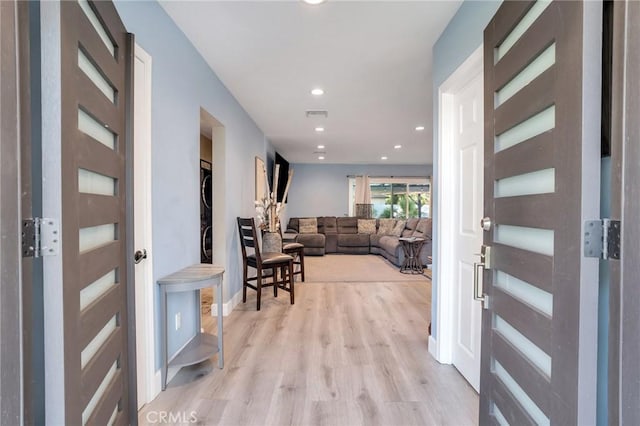 entrance foyer featuring light hardwood / wood-style floors