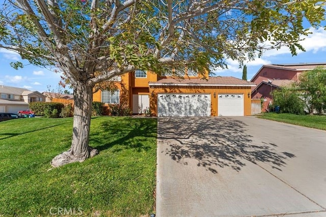 view of property featuring a front yard