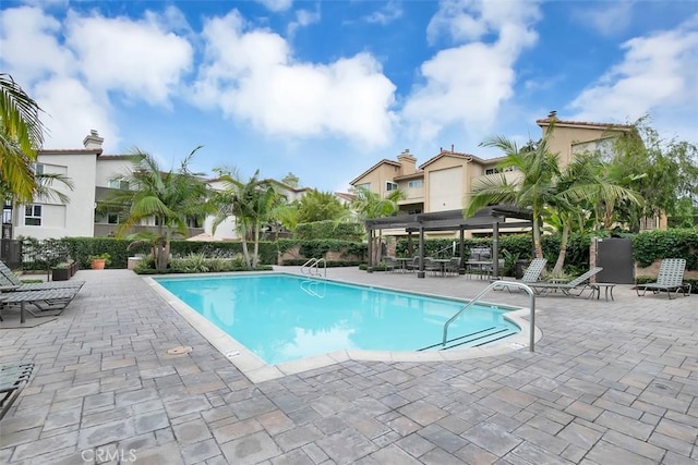 view of pool with a patio