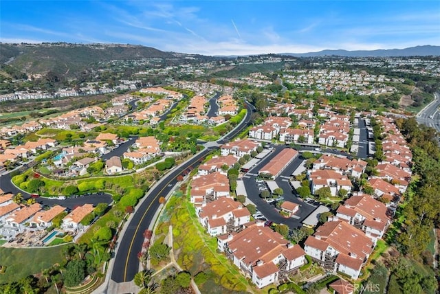 aerial view featuring a mountain view