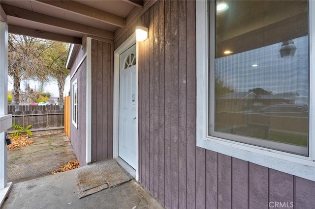 view of doorway to property