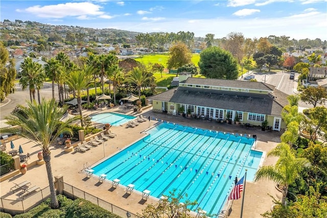 view of pool with a patio area