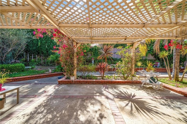 view of patio / terrace with a pergola