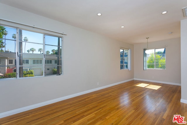 empty room with wood-type flooring