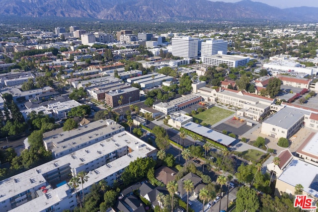 bird's eye view featuring a mountain view