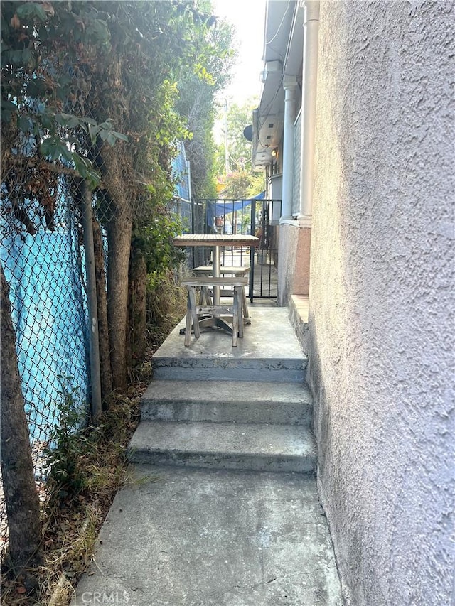 view of stairway