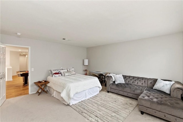 view of carpeted bedroom