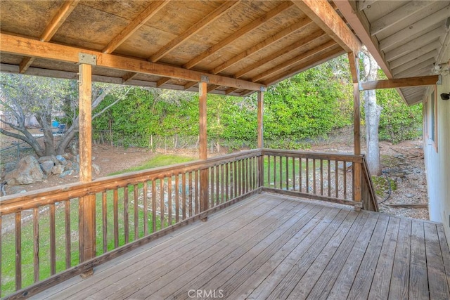 view of wooden terrace