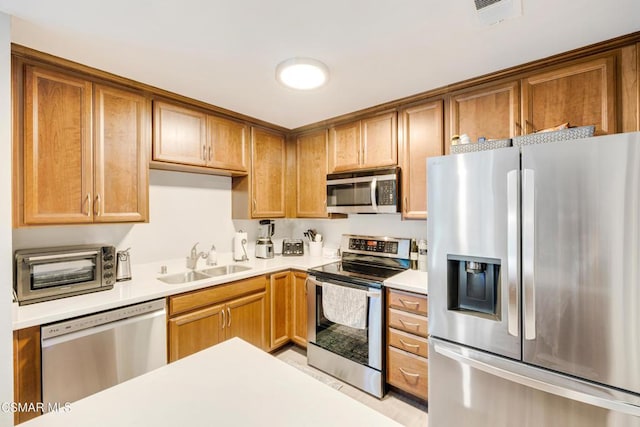 kitchen featuring stainless steel appliances and sink