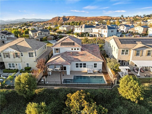 aerial view featuring a mountain view