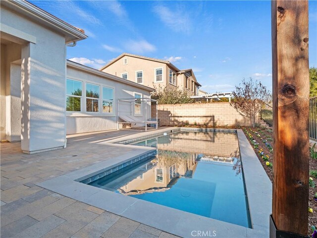 26420 Township St, Saugus, CA 91350 - view of pool featuring a fenced in pool, a patio area, and a fenced backyard