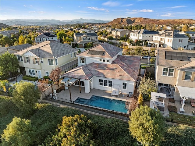 26420 Township St, Saugus, CA 91350 - drone / aerial view with a mountain view and a residential view