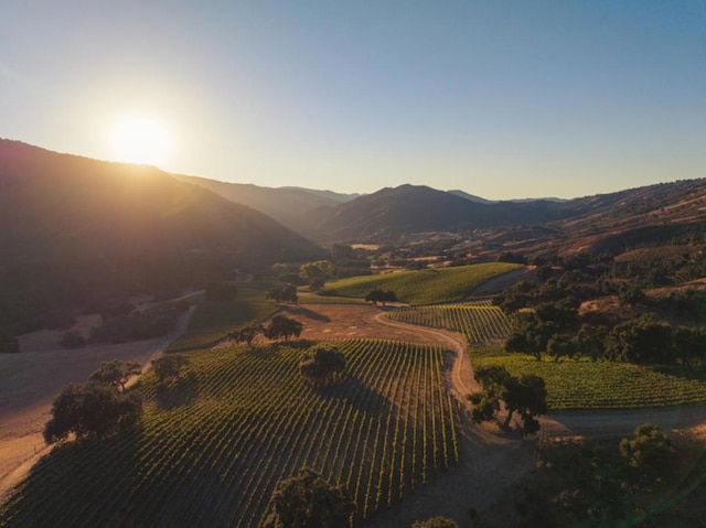 property view of mountains featuring a rural view