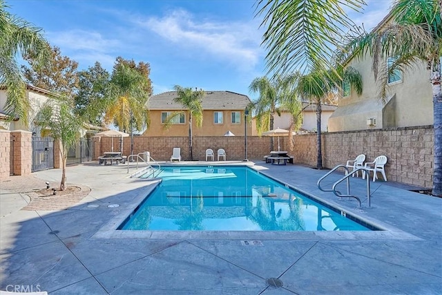 view of pool with a patio