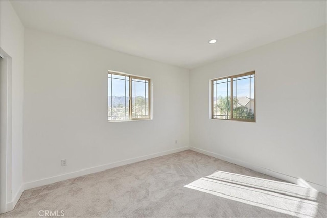 carpeted spare room with a wealth of natural light