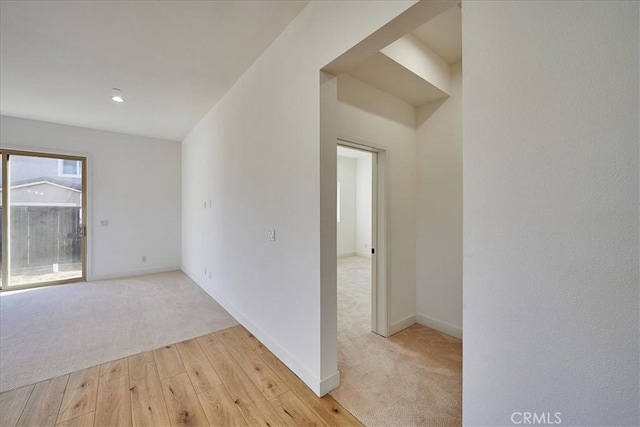 empty room featuring light hardwood / wood-style flooring