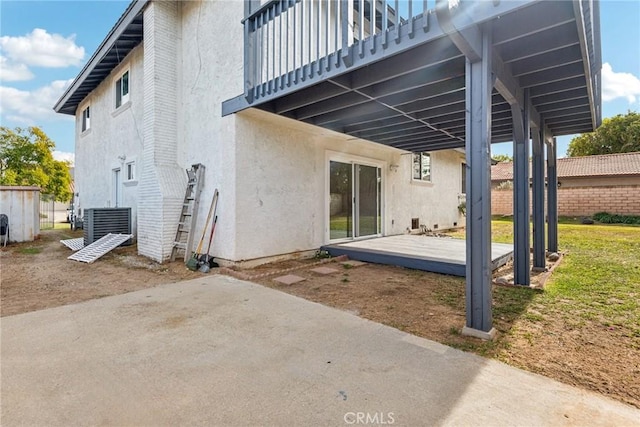 rear view of property with a patio area