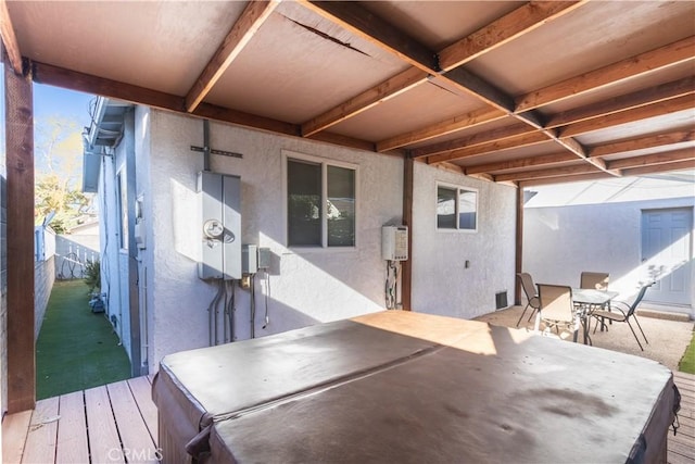 view of patio / terrace featuring a wooden deck