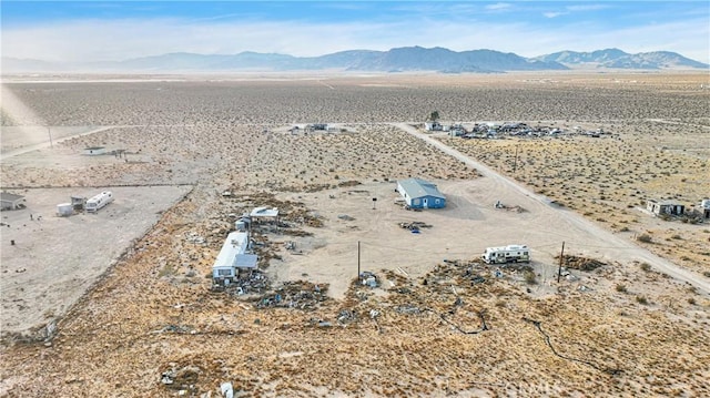 drone / aerial view with a mountain view