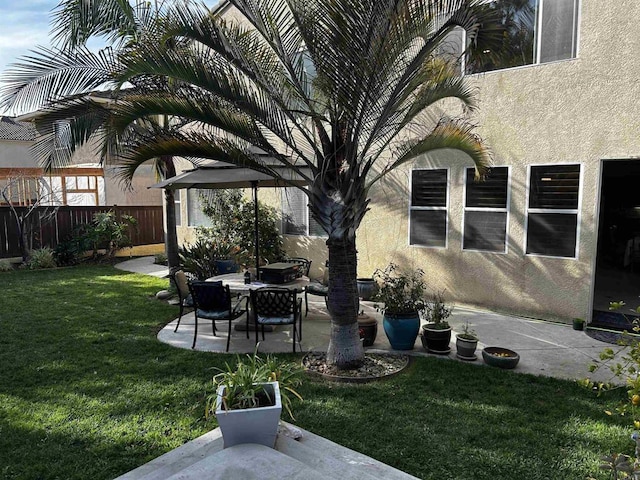 view of yard featuring a patio