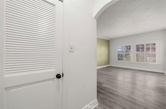 interior space featuring hardwood / wood-style flooring