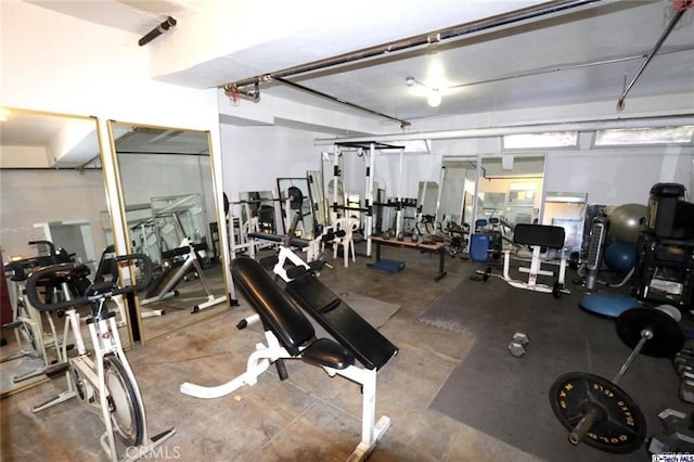 view of workout area