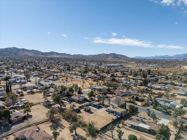 aerial view featuring a mountain view