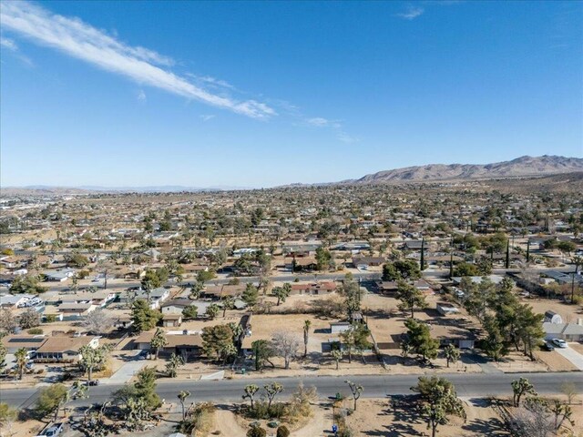 aerial view with a mountain view