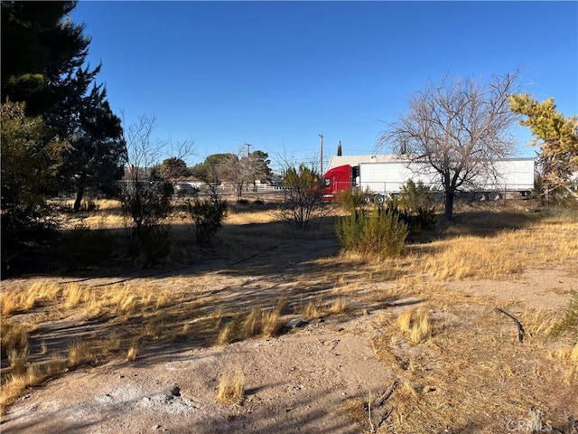 view of yard with a rural view