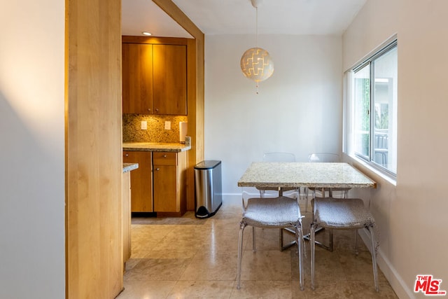 view of dining area