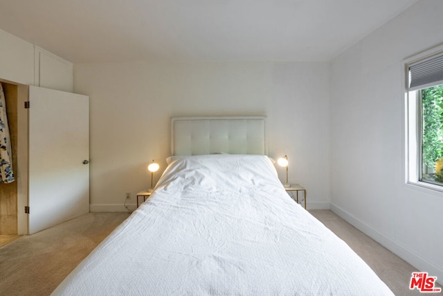 view of carpeted bedroom