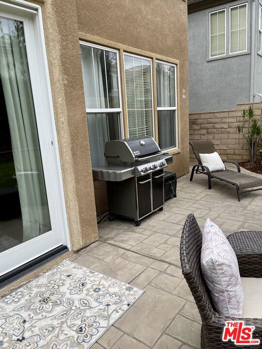 view of patio with grilling area