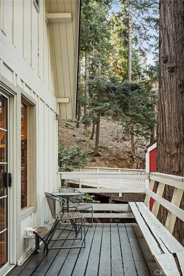 view of wooden deck