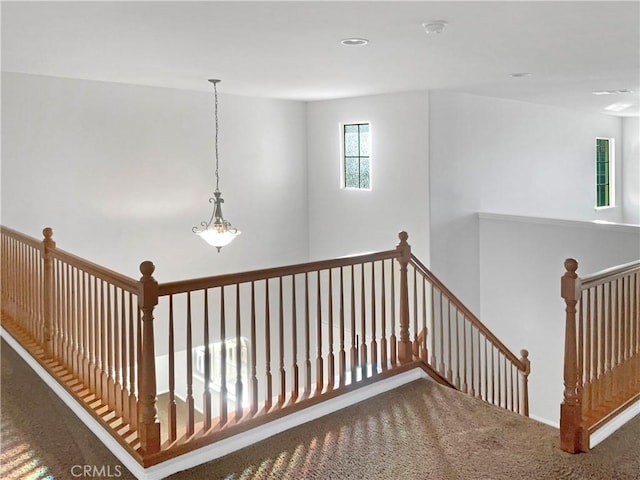 stairway with carpet