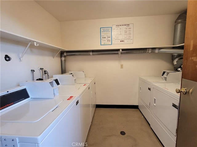 laundry room featuring washer and dryer