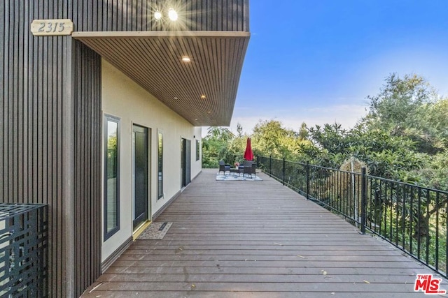 view of wooden deck