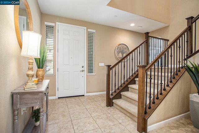 view of tiled entryway