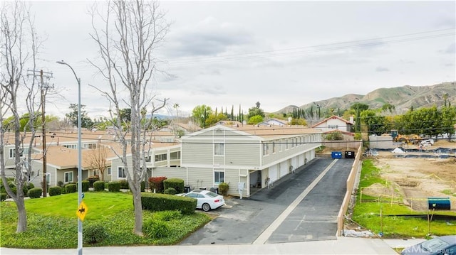 exterior space with a mountain view