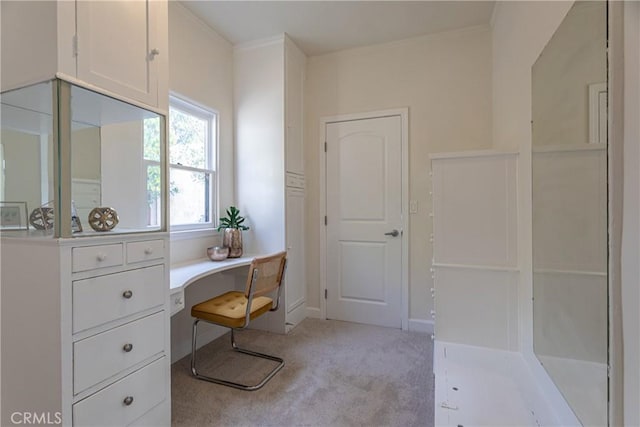 bathroom with ornamental molding