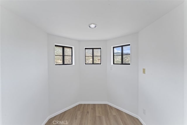 empty room featuring light hardwood / wood-style floors