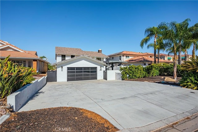 view of front of home featuring a garage