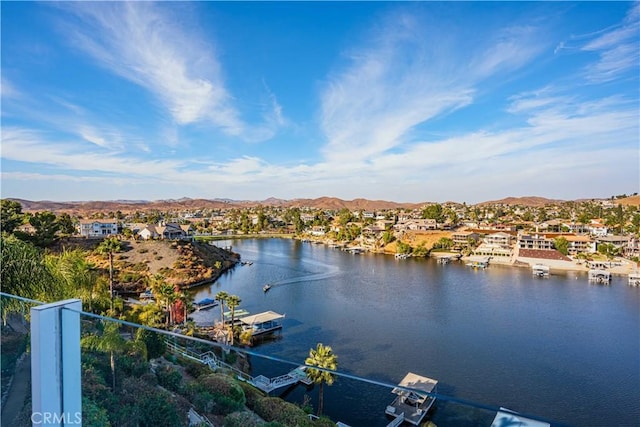 property view of water with a mountain view