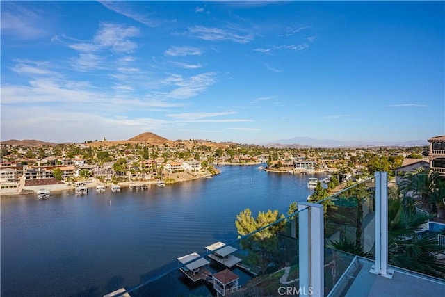 property view of water with a mountain view