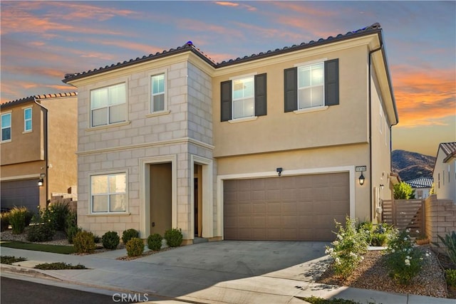 view of front of house featuring a garage