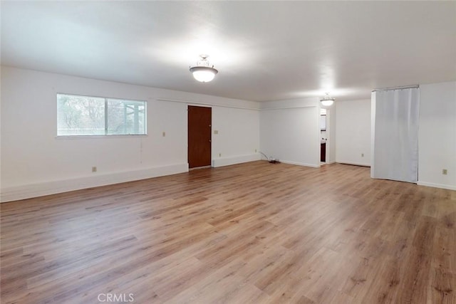 unfurnished room featuring light hardwood / wood-style flooring