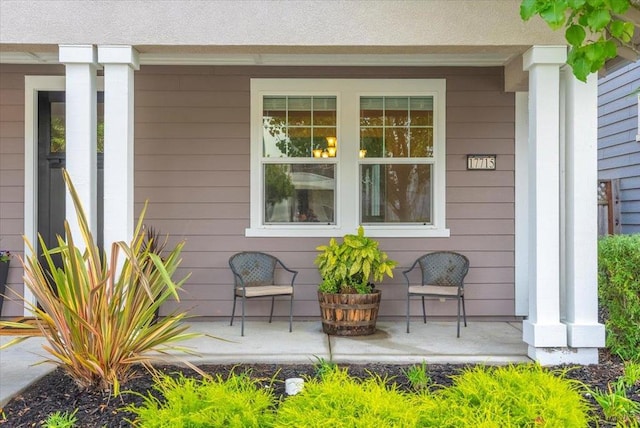 exterior space featuring covered porch