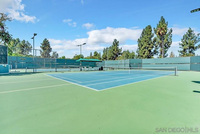 view of tennis court