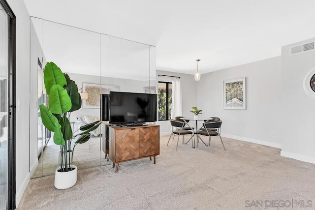 view of carpeted living room