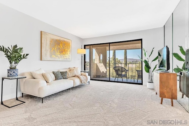 view of carpeted living room