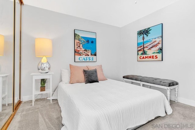 view of carpeted bedroom